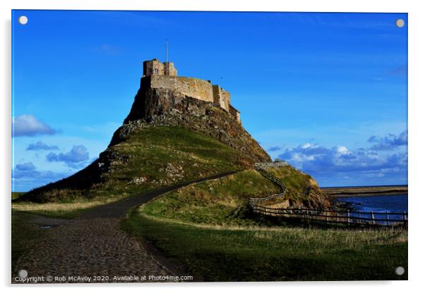The Holy Island of Lindisfarne Acrylic by Rob McAvoy
