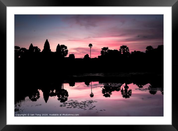 Angkor Wat Sunrise Framed Mounted Print by Iain Tong