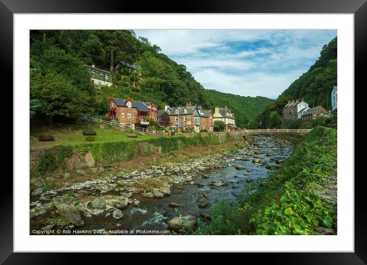 Lynmouth Riverside Framed Mounted Print by Rob Hawkins