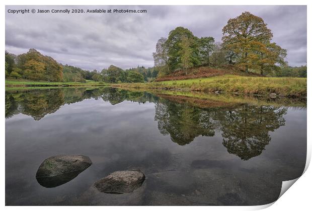 River Brathay Reflections. Print by Jason Connolly