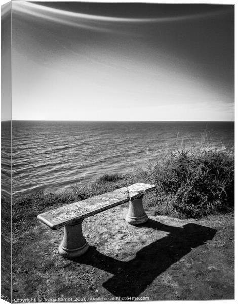 A bench with a view Canvas Print by Joana Ramos