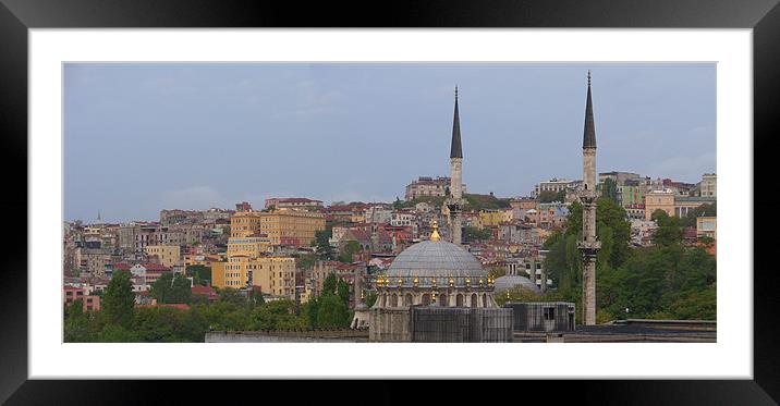 Istanbul from the Bosphorus Framed Mounted Print by Tom Gomez