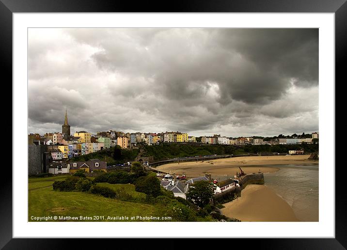 Tenby Seafront Framed Mounted Print by Matthew Bates