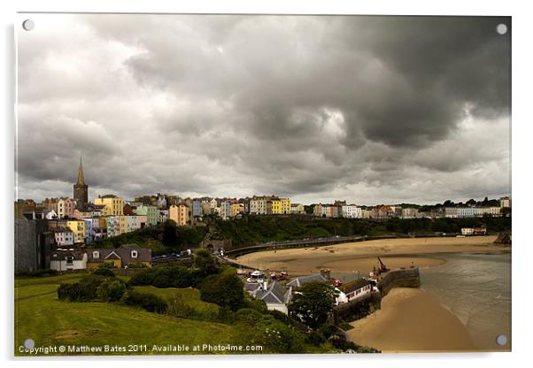 Tenby Seafront Acrylic by Matthew Bates