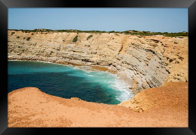 PORTUGAL ALGARVE COSTA VICENTINA COAST Framed Print by urs flueeler