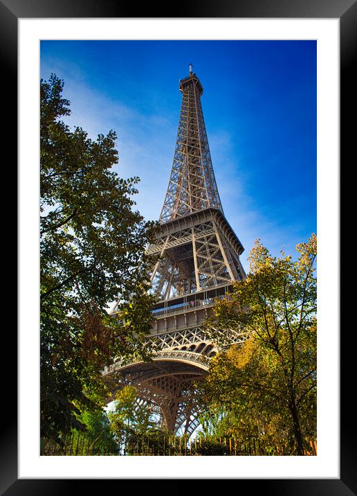 The Majestic Eiffel Tower Framed Mounted Print by Jesus Martínez