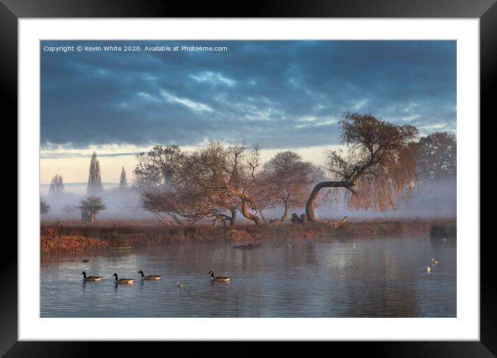Gathering mist Framed Mounted Print by Kevin White