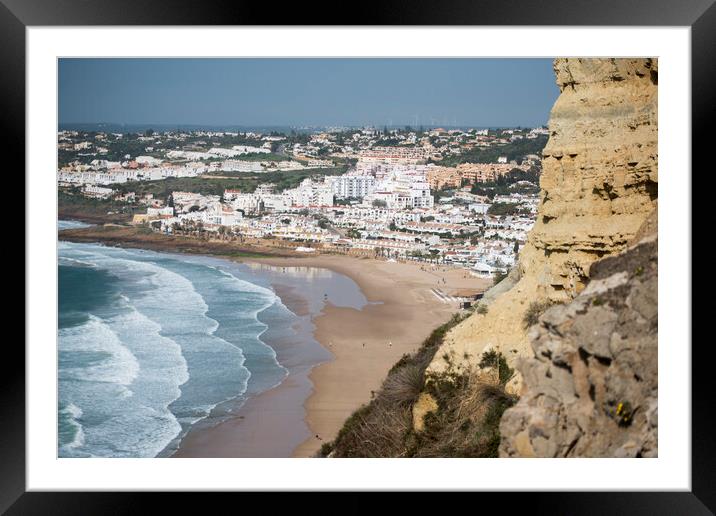 PORTUGAL ALGARVE LUZ BEACH Framed Mounted Print by urs flueeler