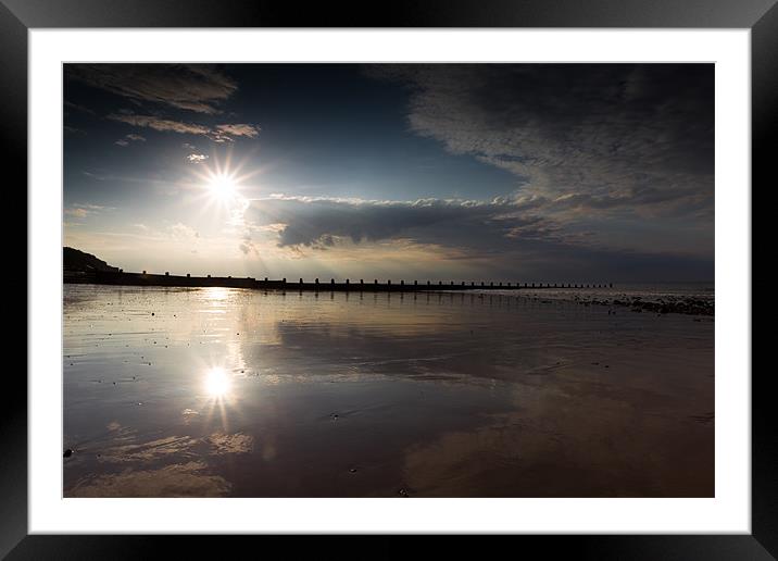 Twins - Cromer Reflections Framed Mounted Print by Simon Wrigglesworth