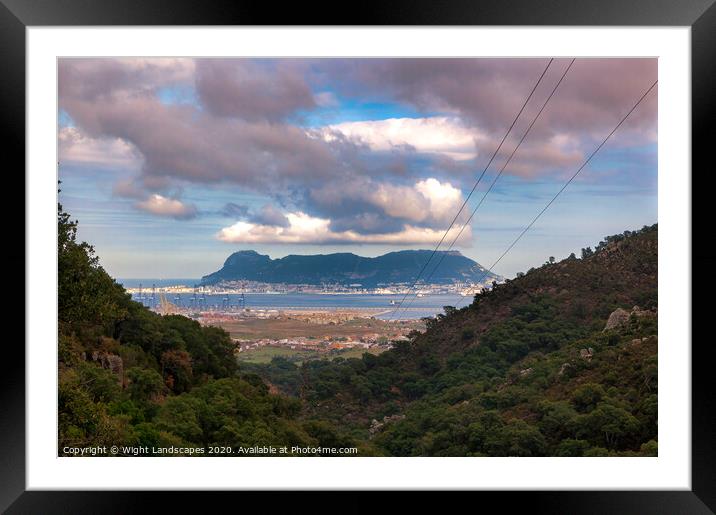 Looking Down On Gibraltar Framed Mounted Print by Wight Landscapes