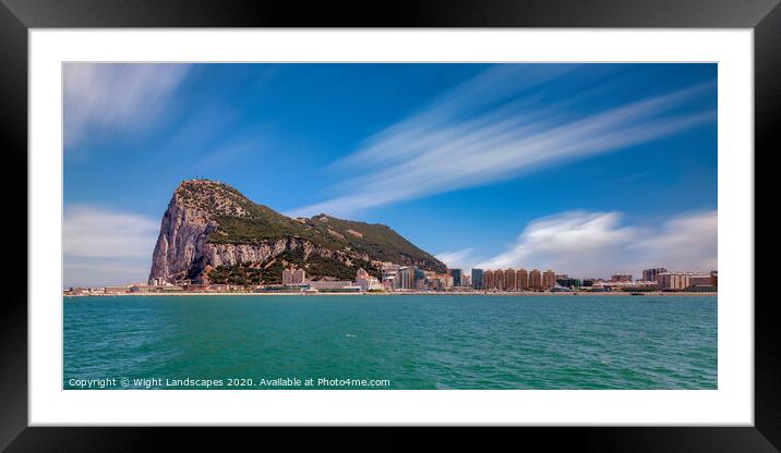 The Rock Of Gibraltar Framed Mounted Print by Wight Landscapes