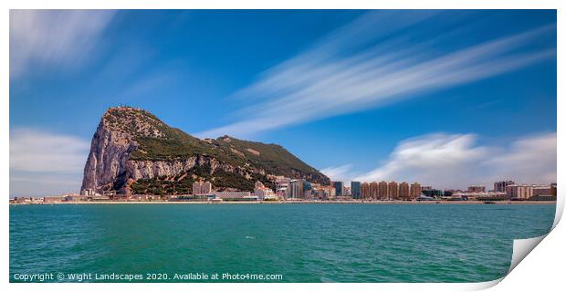 The Rock Of Gibraltar Print by Wight Landscapes