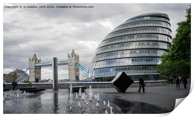 City Hall, London Print by Jo Sowden