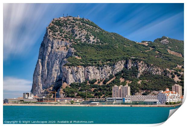 Rock Of Gibraltar Print by Wight Landscapes