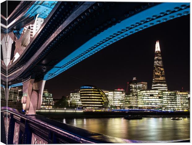 The Shard, From Tower Bridge. Canvas Print by Jo Sowden