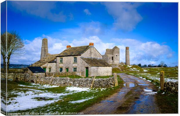 The Magpie Mine in the Peak District. Canvas Print by Bill Allsopp