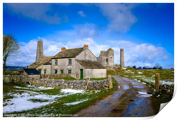 The Magpie Mine in the Peak District. Print by Bill Allsopp
