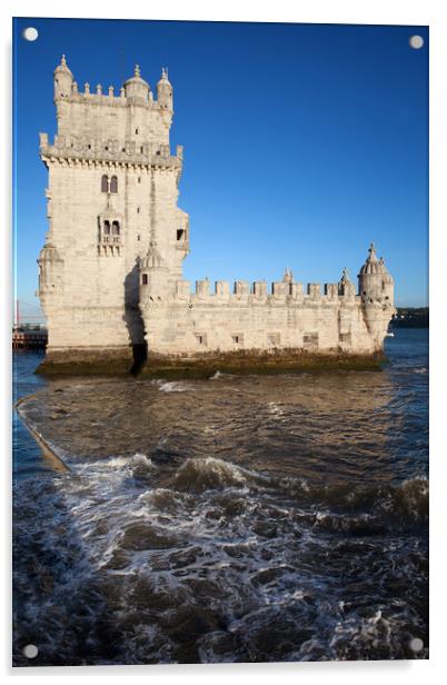 Torre de Belem in Lisbon Acrylic by Artur Bogacki