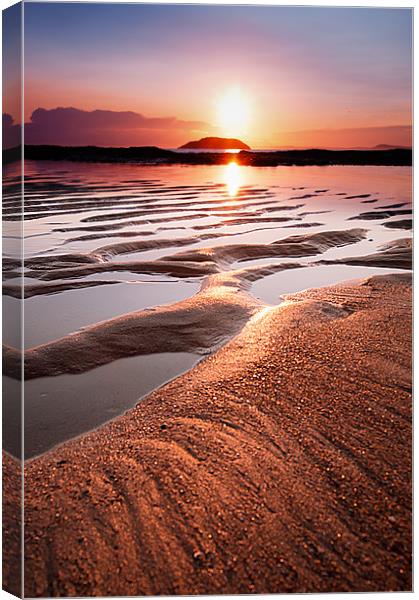 Beach Sunset Canvas Print by Keith Thorburn EFIAP/b