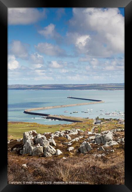 Holyhead Breakwater, Anglesey Framed Print by Heidi Stewart
