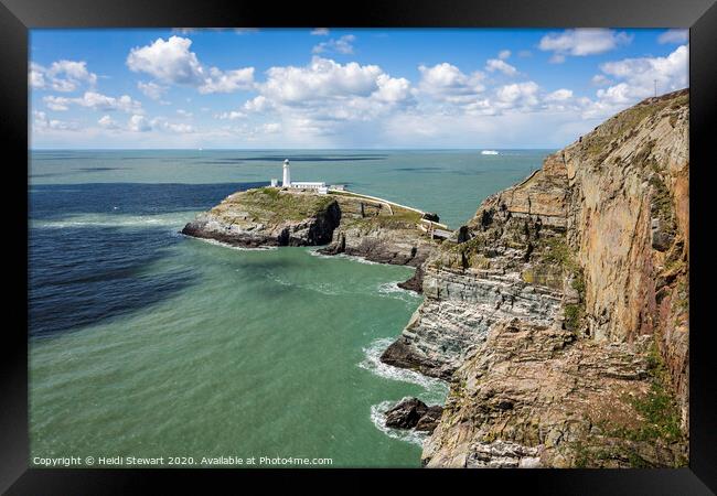 South Stack Lighthouse, Anglesey Framed Print by Heidi Stewart