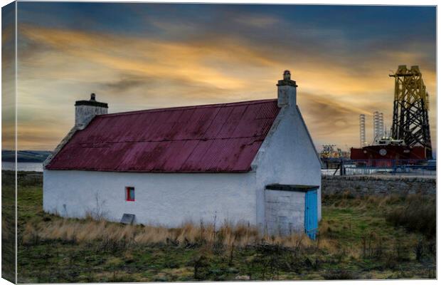 The Small House of Nigg Canvas Print by Alan Simpson
