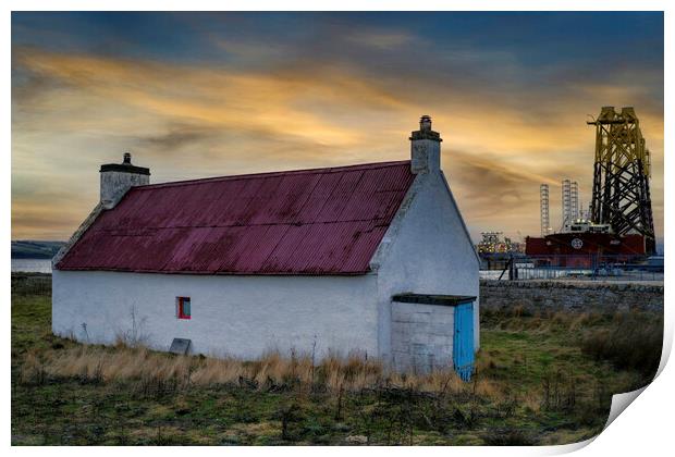 The Small House of Nigg Print by Alan Simpson
