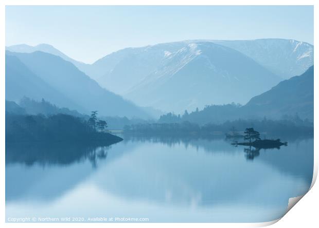 Ullswater Blues Print by Northern Wild