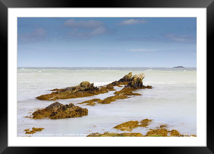 Rocks at Bull Bay, Anglesey Framed Mounted Print by Heidi Stewart