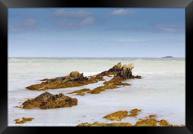 Rocks at Bull Bay, Anglesey Framed Print by Heidi Stewart