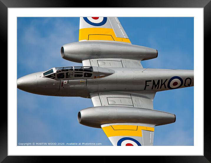 Gloster Meteor WA591 Framed Mounted Print by MARTIN WOOD