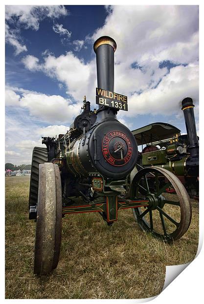 Traction Engine Print by Tony Bates