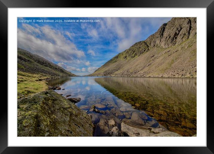 Goats Water Tarn In The Lakes  Framed Mounted Print by Mark Dobson