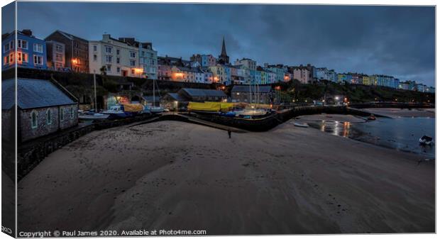 Morning at Tenby harbour Canvas Print by Paul James