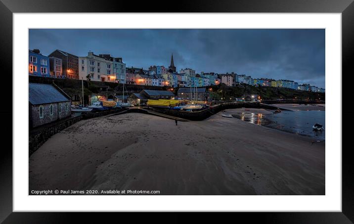 Morning at Tenby harbour Framed Mounted Print by Paul James