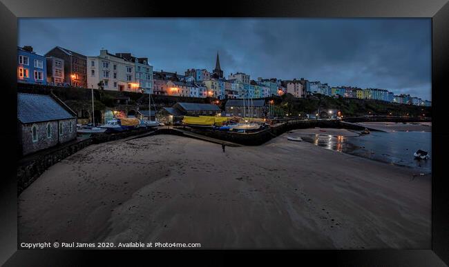 Morning at Tenby harbour Framed Print by Paul James
