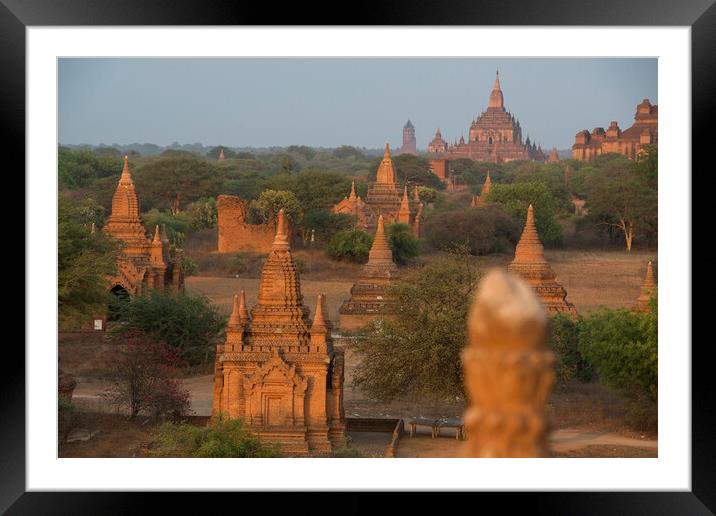 ASIA MYANMAR BAGAN TEMPLE PAGODA LANDSCAPE Framed Mounted Print by urs flueeler