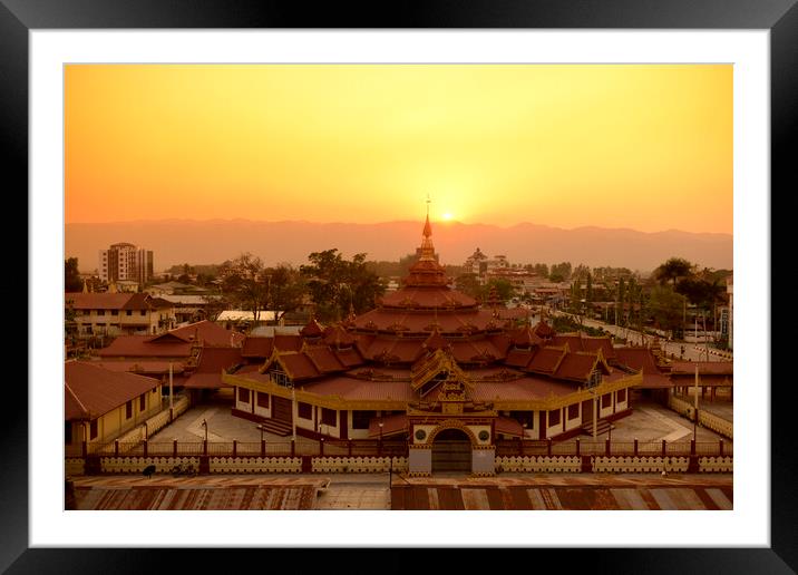 ASIA MYANMAR INLE LAKE NYAUNGSHWN CITY Framed Mounted Print by urs flueeler