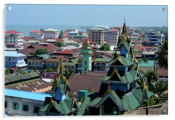 ASIA MYANMAR MYEIK CITY Acrylic by urs flueeler
