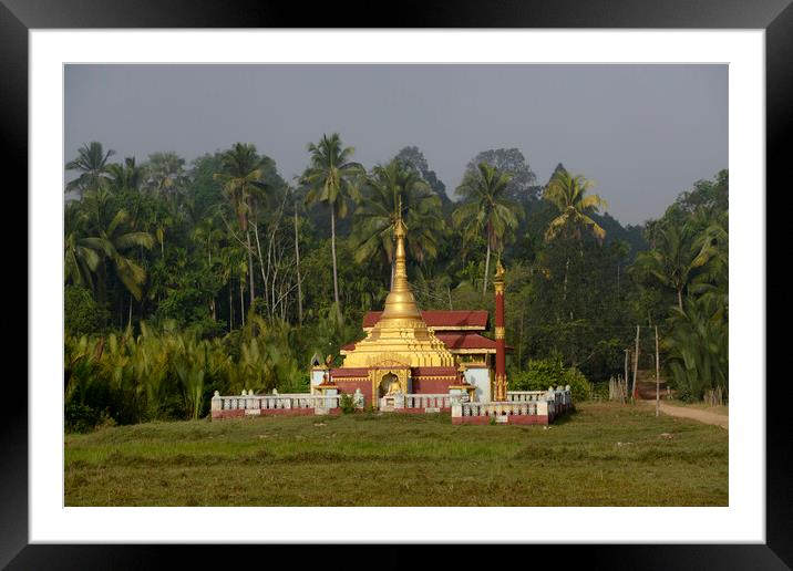 ASIA MYANMAR MYEIK TEMPLE Framed Mounted Print by urs flueeler