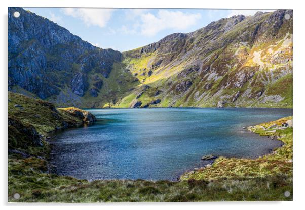 Llyn Cau Lake, Cadair Idris, Dolgellau Acrylic by Carmen Goulden