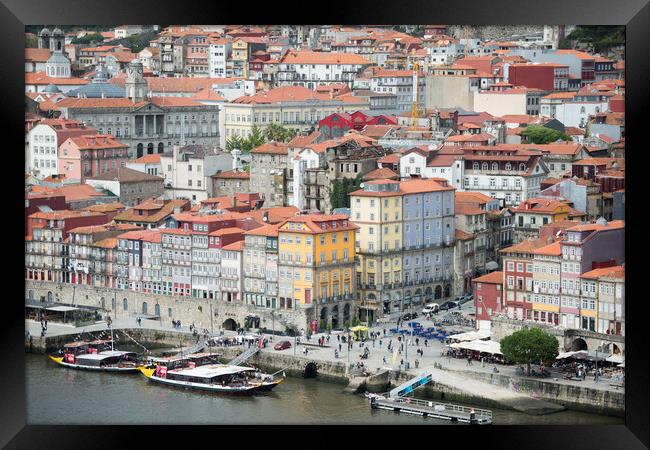 EUROPE PORTUGAL PORTO RIBEIRA OLD TOWN Framed Print by urs flueeler