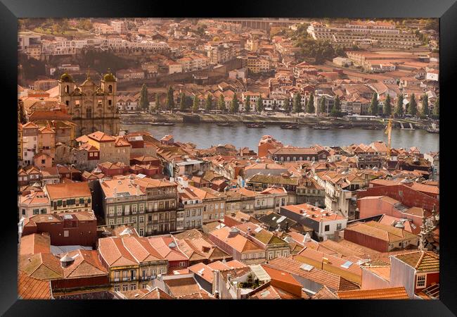 EUROPE PORTUGAL PORTO RIBEIRA OLD TOWN Framed Print by urs flueeler