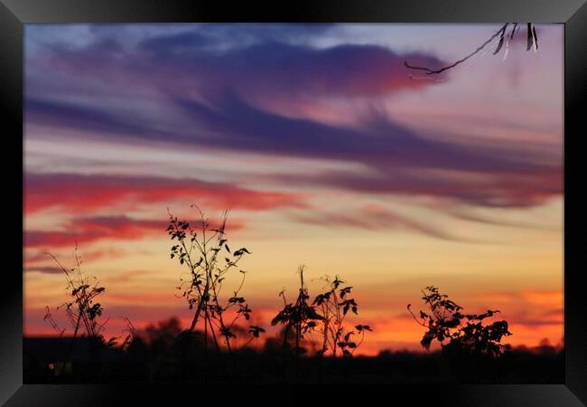 Sunset in Norfolk  Framed Print by Sam Owen