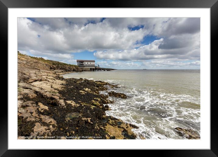 Moelfre RNLI lifeboat station on the Isle of Angle Framed Mounted Print by Heidi Stewart