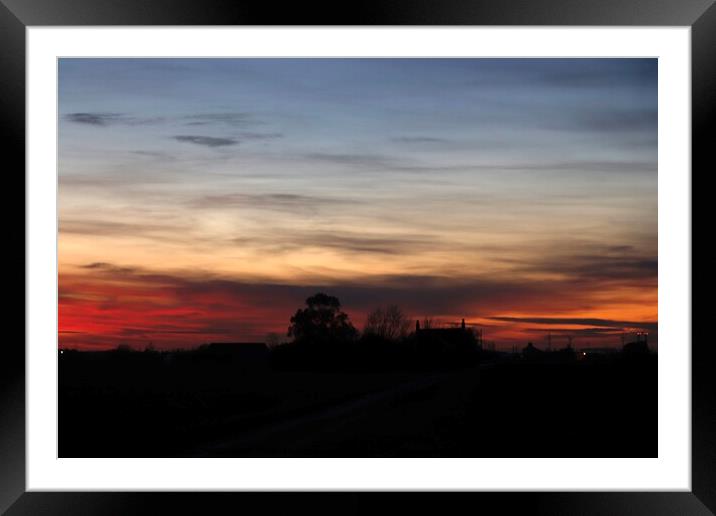 Sky cloud sunset  Framed Mounted Print by Sam Owen