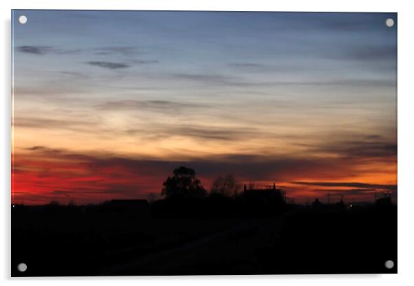 Sky cloud sunset  Acrylic by Sam Owen