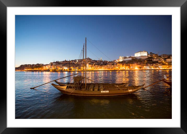 EUROPE PORTUGAL PORTO RIBEIRA OLD TOWN DOURO RIVER Framed Mounted Print by urs flueeler