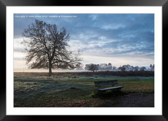 Cold November Dawn Framed Mounted Print by Kevin White