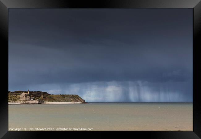 Stormy Skies over Penmon, Anglesey Framed Print by Heidi Stewart